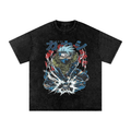 Black t-shirt with a graphic design of  Kakashi Hatake